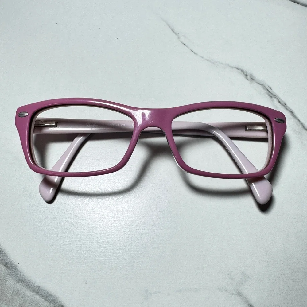 Ray-Ban RB 1550 3656 Pink Rectangular Eyeglass Frames 48-15-130